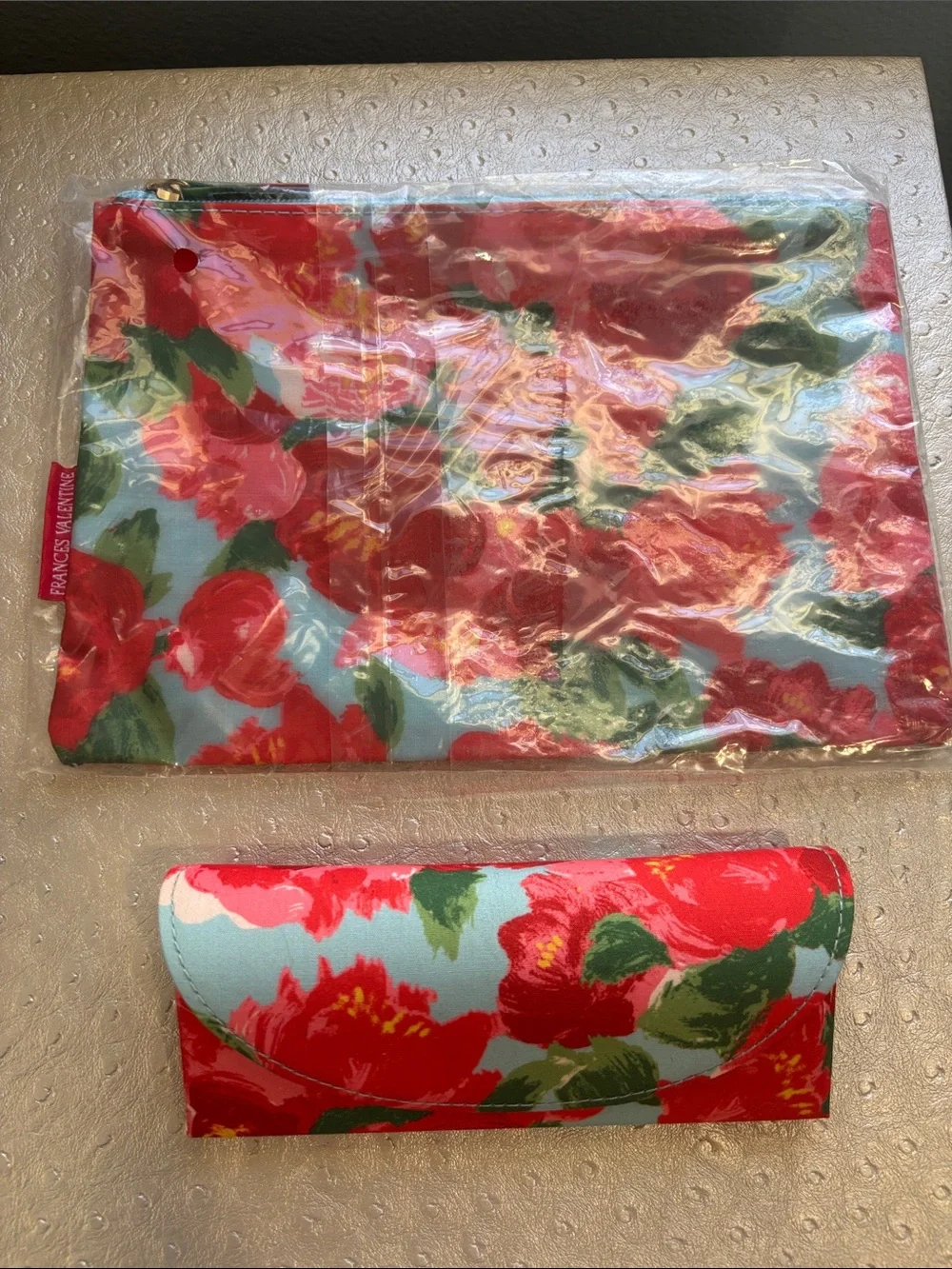 NWT - Frances Valentine NY Floral Sunglass Case with Matching Pouch